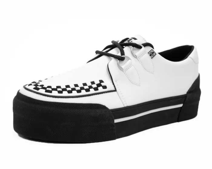 TUK Shoes Platforms Women White TUKskin Platform Creeper Sneaker