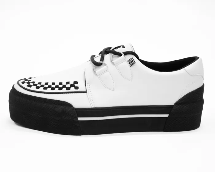 TUK Shoes Platforms Women White TUKskin Platform Creeper Sneaker