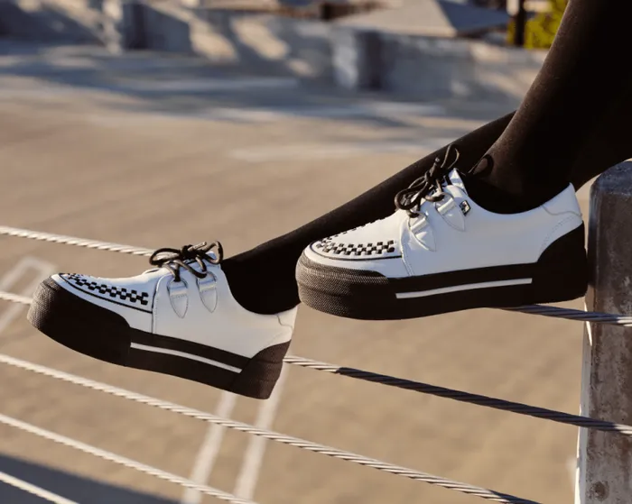 TUK Shoes Platforms Women White TUKskin Platform Creeper Sneaker