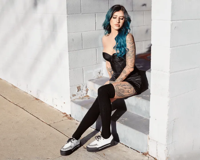 TUK Shoes Platforms Women White TUKskin Platform Creeper Sneaker