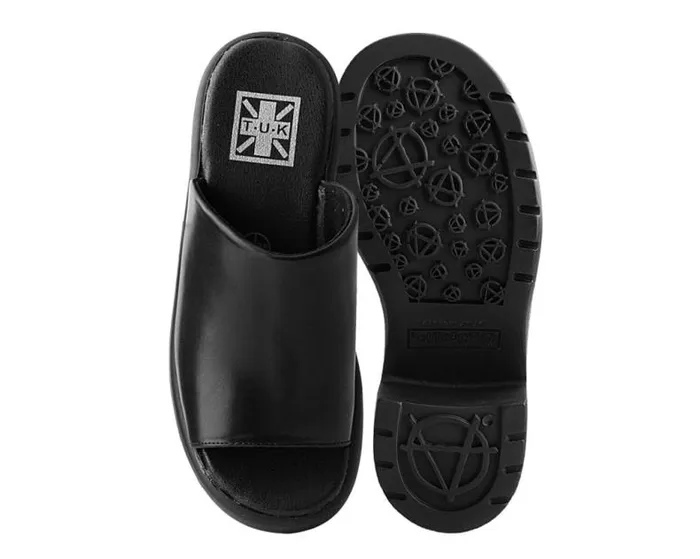 TUK Shoes Sandals Women Black Bubble Mule Heel