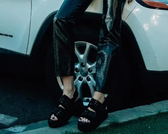 TUK Shoes Sandals Women Black Suede Velcro Studded Sandal TUK Shoes Sandals Women Black Suede Velcro Studded Sandal