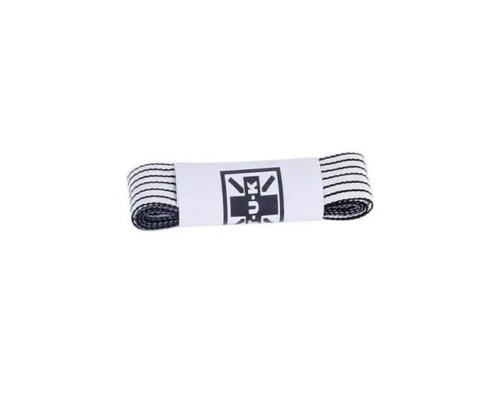 TUK Shoes Shoe Laces Adult 75 CM Black and White Stripe Flat Shoe Laces