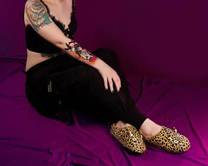 TUK Shoes Slippers Women Tan Leopard Kitty Slipper TUK Shoes Slippers Women Tan Leopard Kitty Slipper