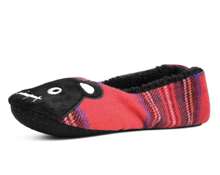 TUK Shoes Slippers Women Tartan Punk Rock Panda Slipper