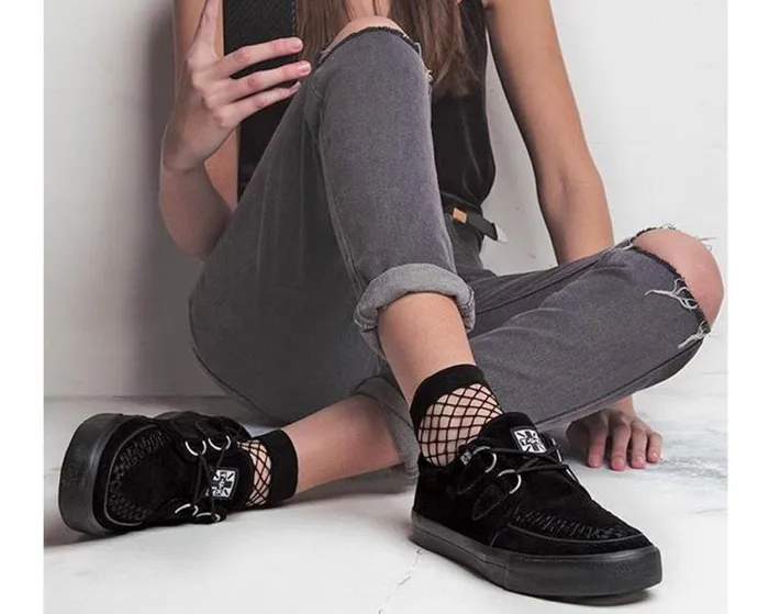 TUK Shoes Sneakers Men Black Suede DRing Sneaker TUK Shoes Sneakers Men Black Suede DRing Sneaker
