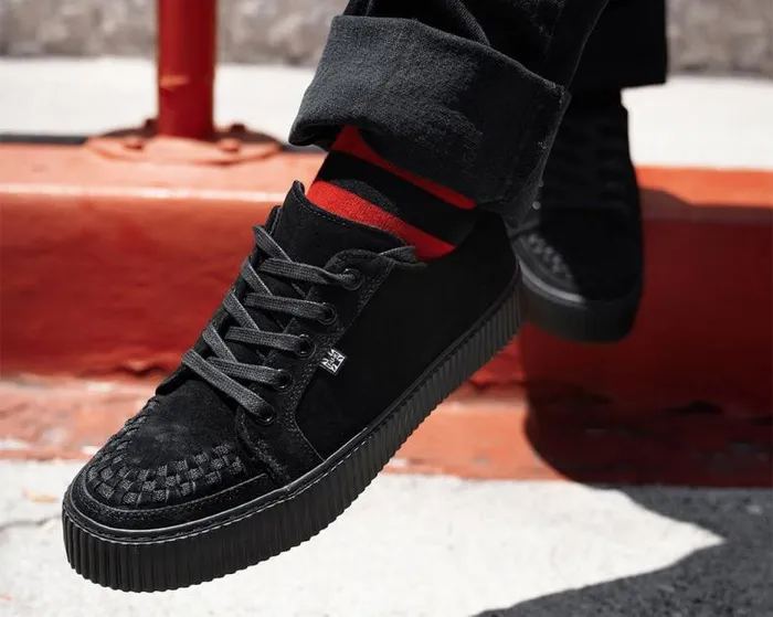 TUK Shoes Sneakers Men Black Suede LaceUp Creeper Sneaker TUK Shoes Sneakers Men Black Suede LaceUp Creeper Sneaker