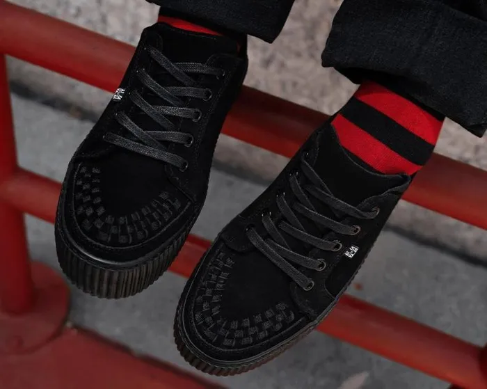 TUK Shoes Sneakers Men Black Suede LaceUp Creeper Sneaker TUK Shoes Sneakers Men Black Suede LaceUp Creeper Sneaker