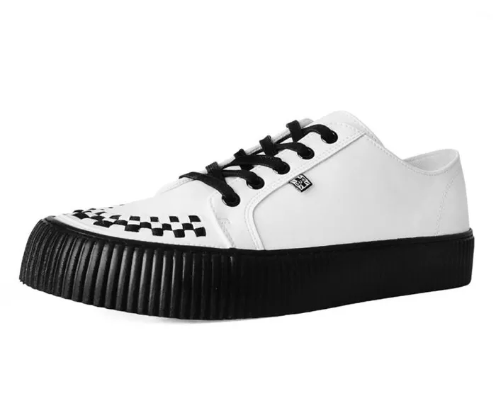 TUK Shoes Sneakers Men White Leather LaceUp Creeper Sneaker