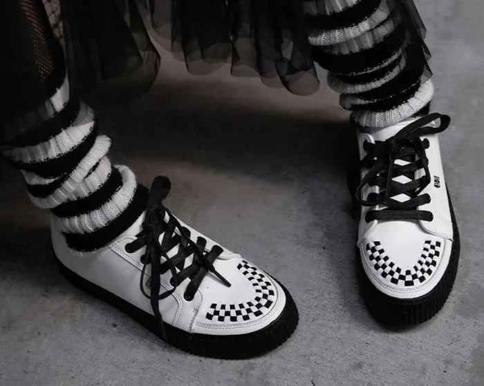 TUK Shoes Sneakers Men White Leather LaceUp Creeper Sneaker TUK Shoes Sneakers Men White Leather LaceUp Creeper Sneaker