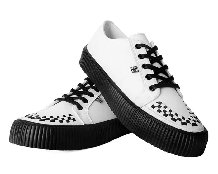 TUK Shoes Sneakers Men White Leather LaceUp Creeper Sneaker TUK Shoes Sneakers Men White Leather LaceUp Creeper Sneaker