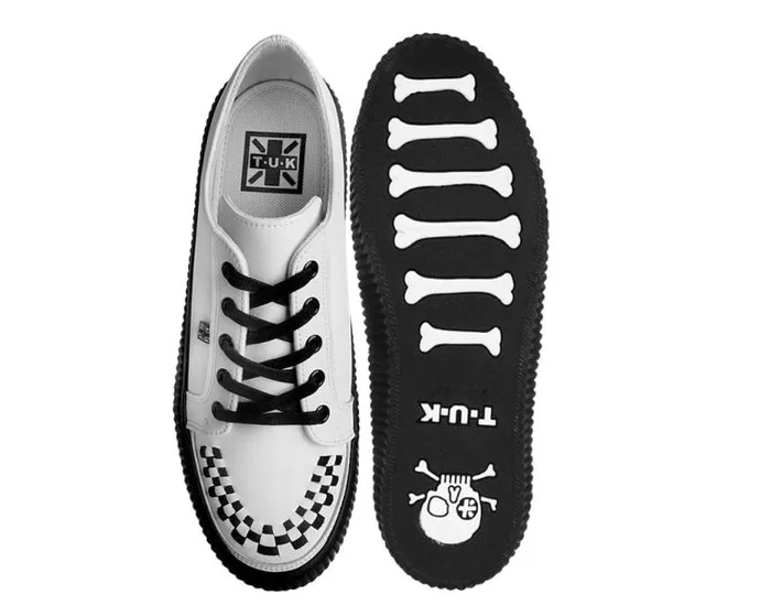 TUK Shoes Sneakers Men White Leather LaceUp Creeper Sneaker TUK Shoes Sneakers Men White Leather LaceUp Creeper Sneaker