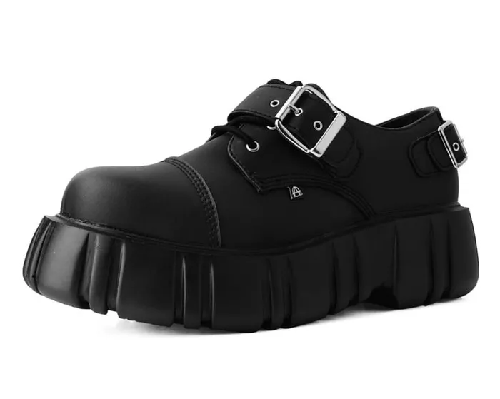 TUK Shoes Vegan Men Black TUKskin 2Buckle Anarchic Airship Gibson