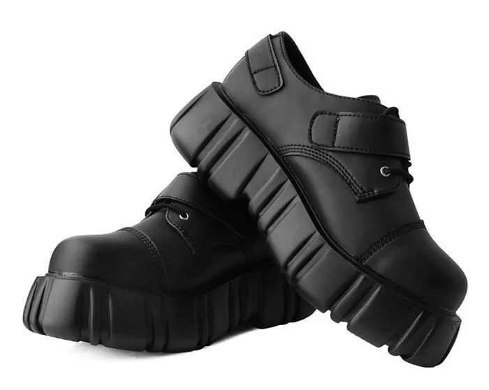 TUK Shoes Vegan Men Black TUKskin 2Buckle Anarchic Airship Gibson TUK Shoes Vegan Men Black TUKskin 2Buckle Anarchic Airship Gibson