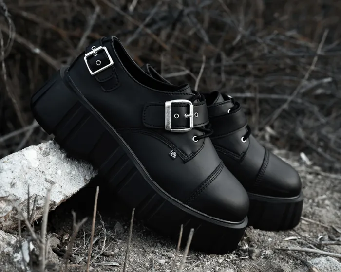 TUK Shoes Vegan Men Black TUKskin 2Buckle Anarchic Airship Gibson TUK Shoes Vegan Men Black TUKskin 2Buckle Anarchic Airship Gibson
