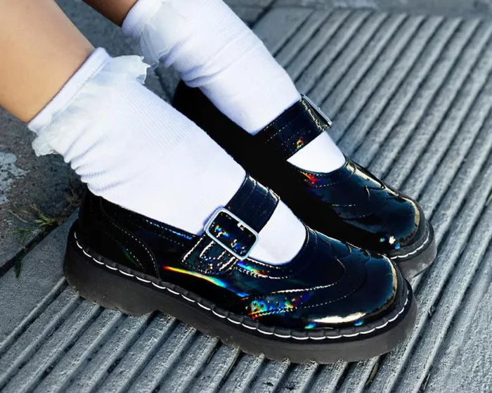 TUK Shoes Vegan Women Black Prism Brogue Mary Jane TUK Shoes Vegan Women Black Prism Brogue Mary Jane