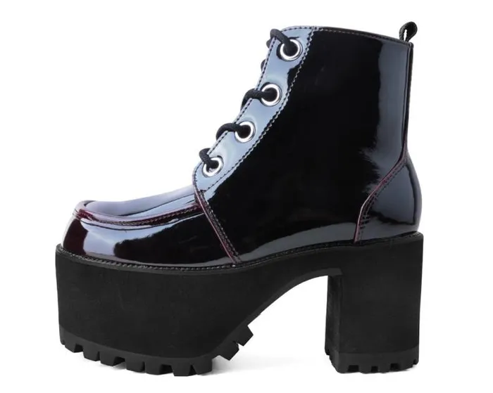 TUK Shoes Vegan Women Burgundy Gradient Nosebleed TUK Shoes Vegan Women Burgundy Gradient Nosebleed