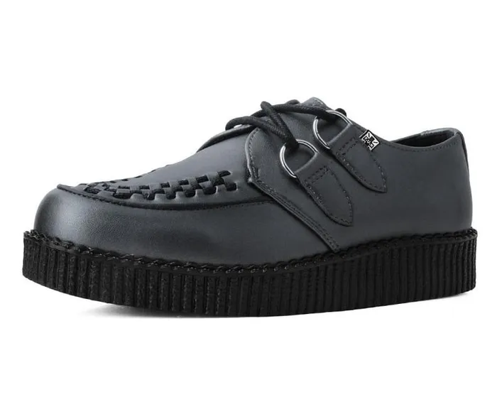 TUK Shoes Vegan Women Gunmetal DRing Viva Low Creeper