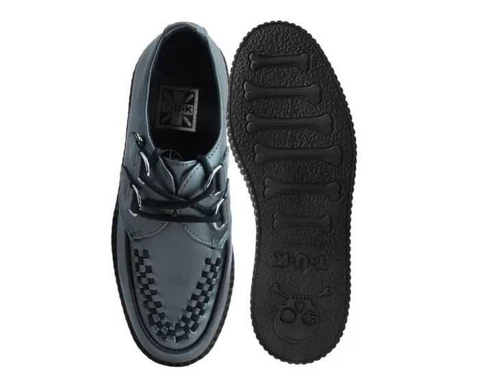 TUK Shoes Vegan Women Gunmetal DRing Viva Low Creeper TUK Shoes Vegan Women Gunmetal DRing Viva Low Creeper