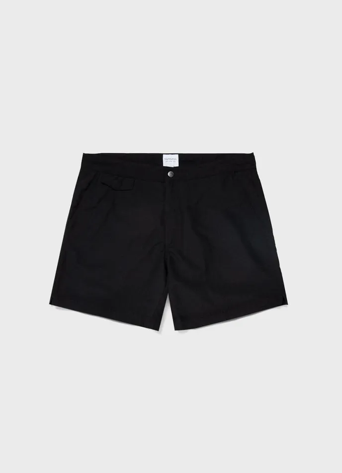 Tailored Swim Shorts Black Men SUNSPEL Swimwear