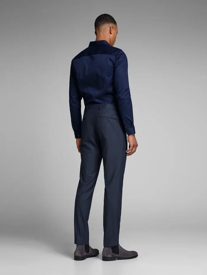 Tailoring JACK and JONES Mens CLASSIC SLIM FIT SUIT PANTS Blue Dark Navy For Sale