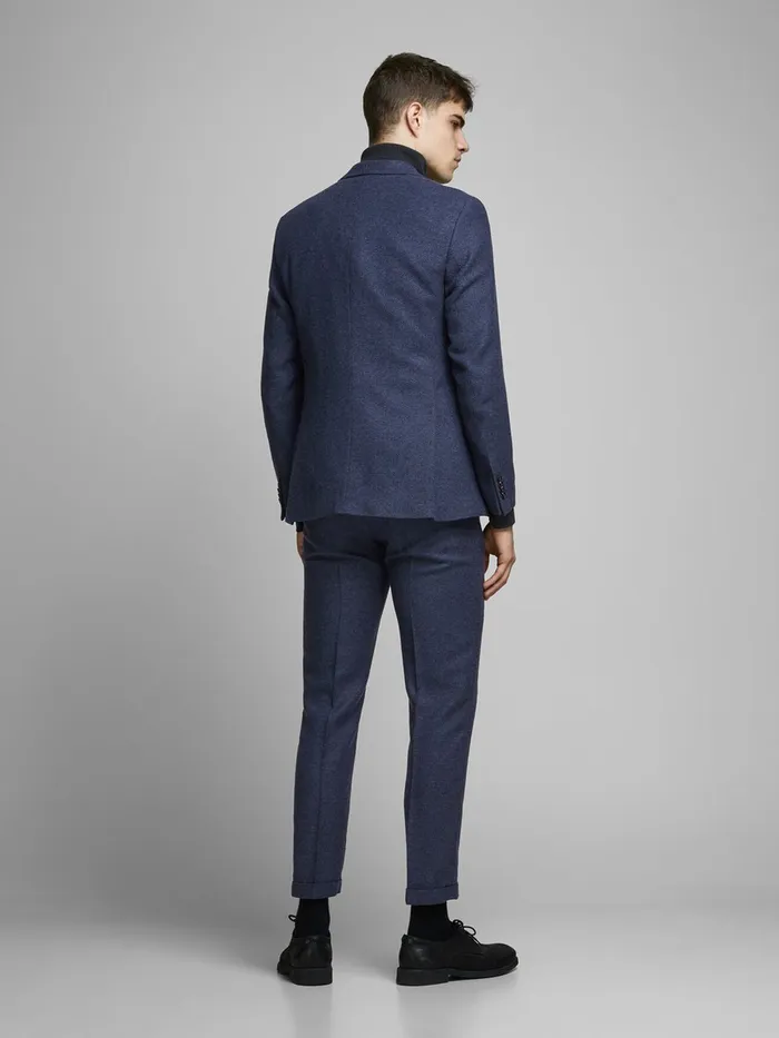 Tailoring JACK and JONES Mens SUPER SLIM FIT SUIT TROUSERS Blue Dark Navy