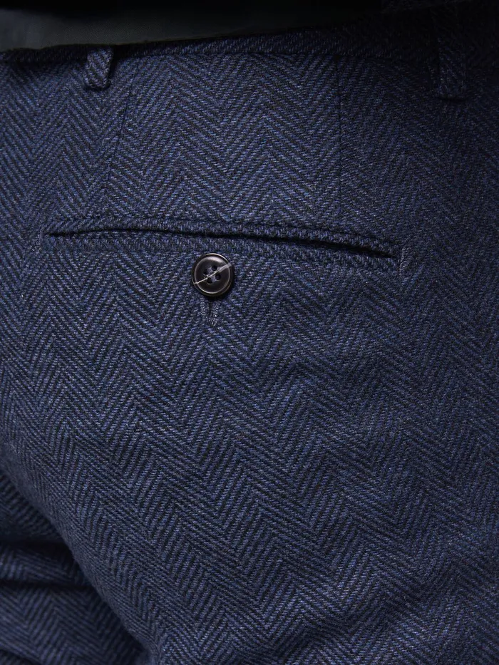 Tailoring JACK and JONES Mens SUPER SLIM FIT SUIT TROUSERS Blue Dark Navy