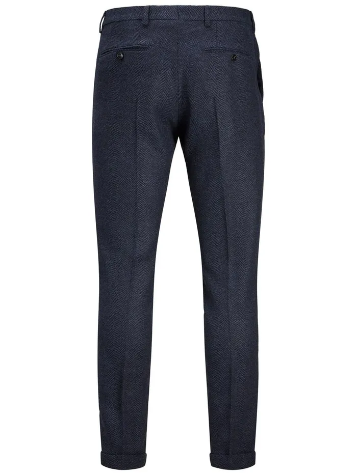 Tailoring JACK and JONES Mens SUPER SLIM FIT SUIT TROUSERS Blue Dark Navy