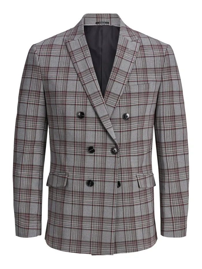 Tailoring JACK and JONES Mens TAILORED BLAZER Grey Grey Melange