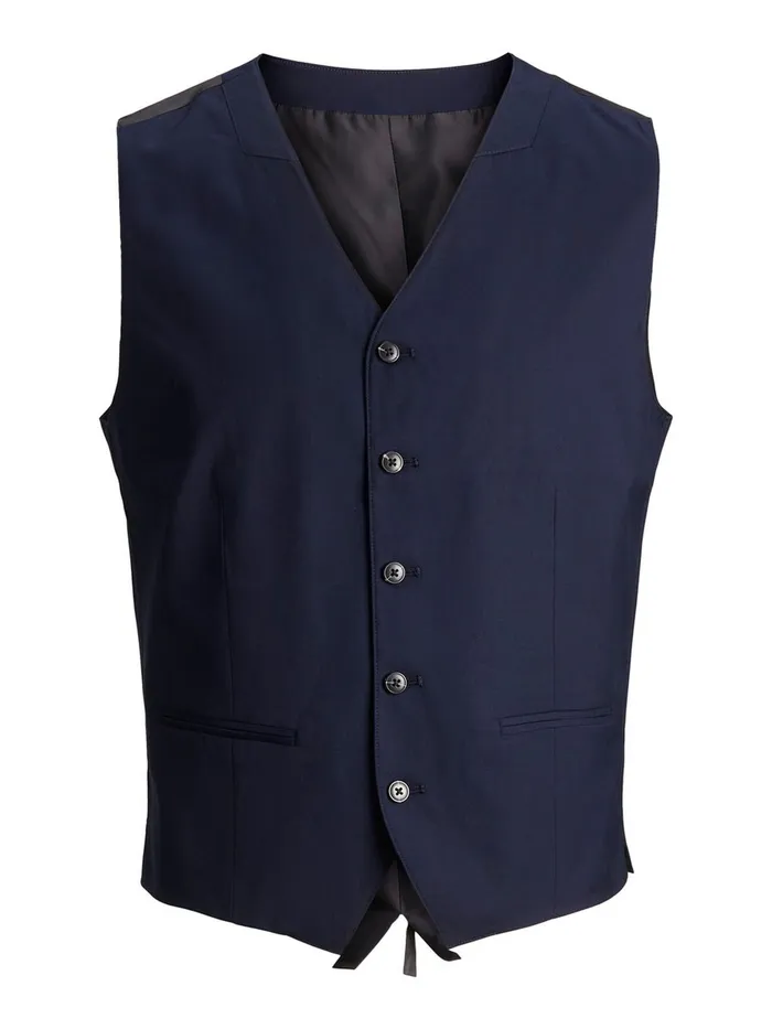 Tailoring JACK and JONES Mens TAILORED WAISTCOAT Blue Dark Navy