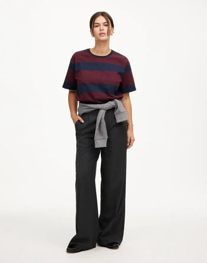 Tees Women Madewell Cotton Relaxed Oversized Tee Juniper Berry