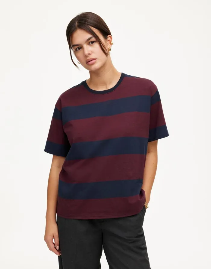 Tees Women Madewell Cotton Relaxed Oversized Tee Juniper Berry