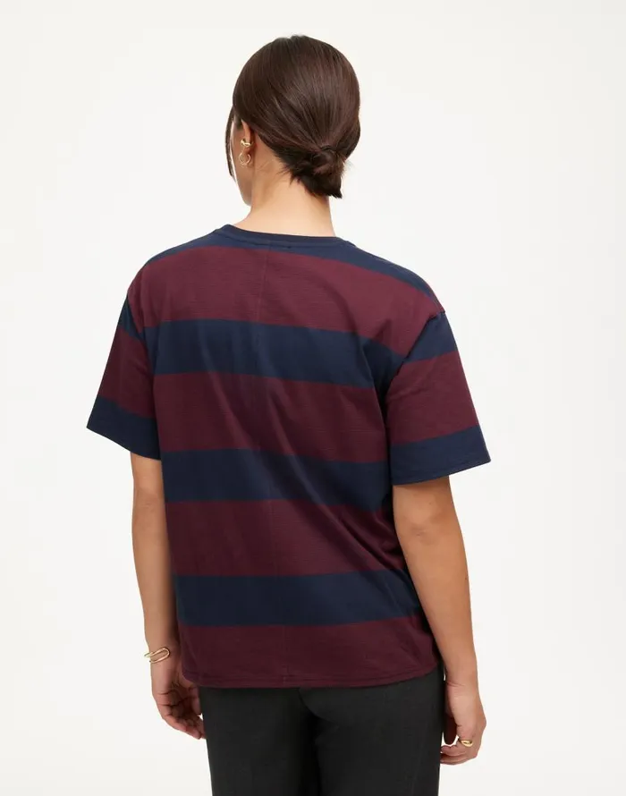 Tees Women Madewell Cotton Relaxed Oversized Tee Juniper Berry