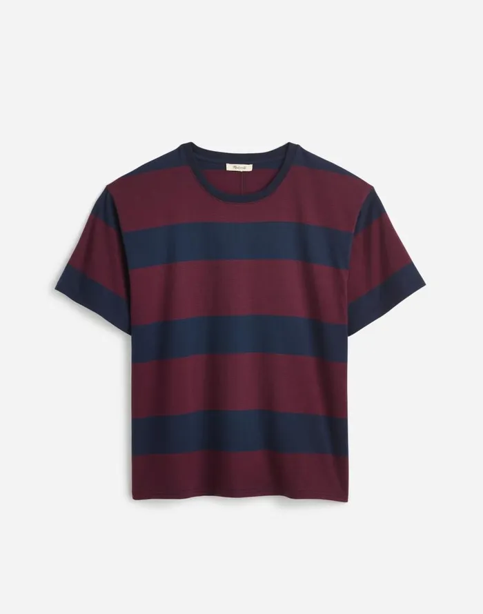 Tees Women Madewell Cotton Relaxed Oversized Tee Juniper Berry