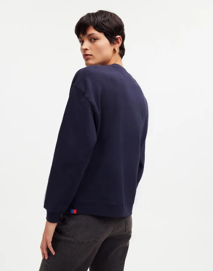 Tees Women Madewell KULE Oversized Hello New York Sweatshirt Navy