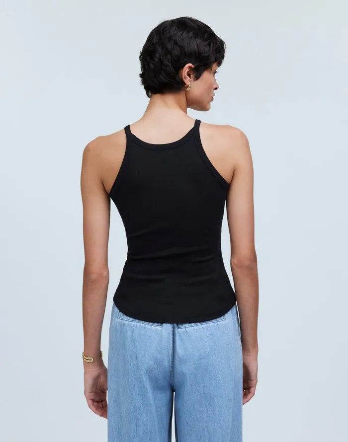 Tees Women Madewell Supima Rib 03990s Tank True Black