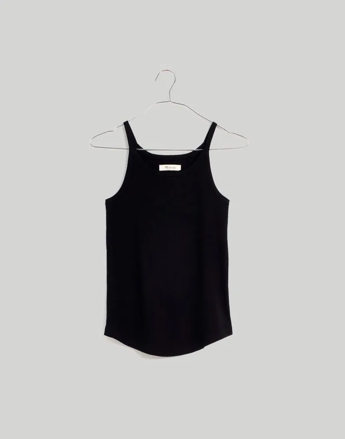 Tees Women Madewell Supima Rib 03990s Tank True Black