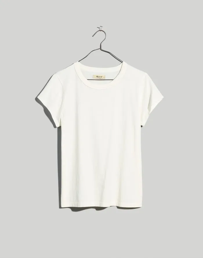 Tees Women Madewell The Plus Softfade Cotton Perfect Vintage Tee Lighthouse