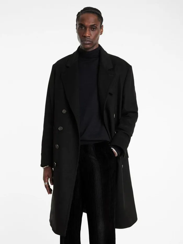 TERRY COAT Black Men John Varvatos Coats And Jackets