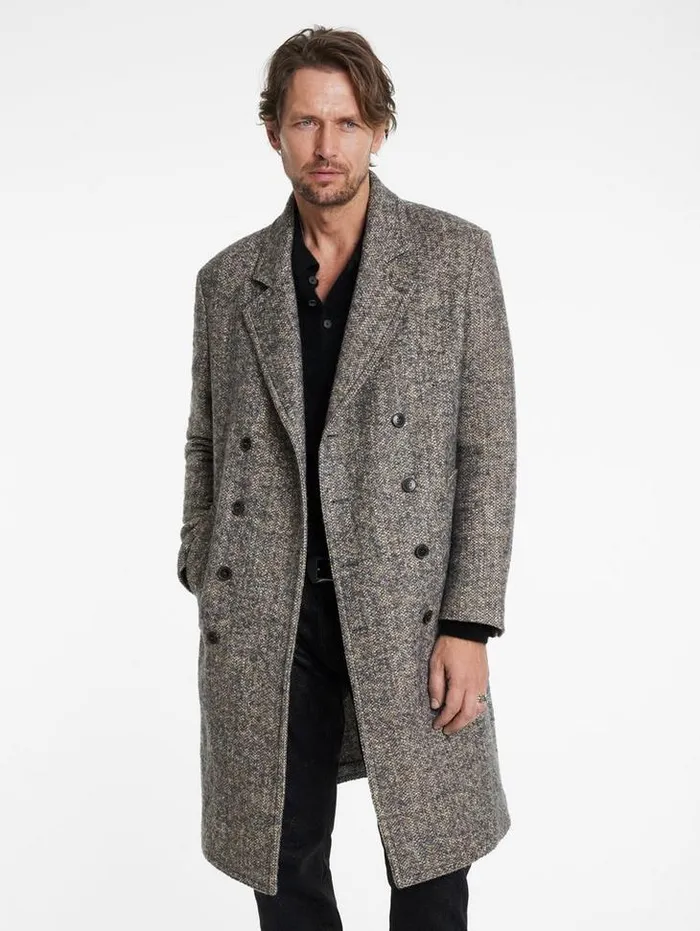 TERRY COAT Powder Blue Men John Varvatos Coats And Jackets