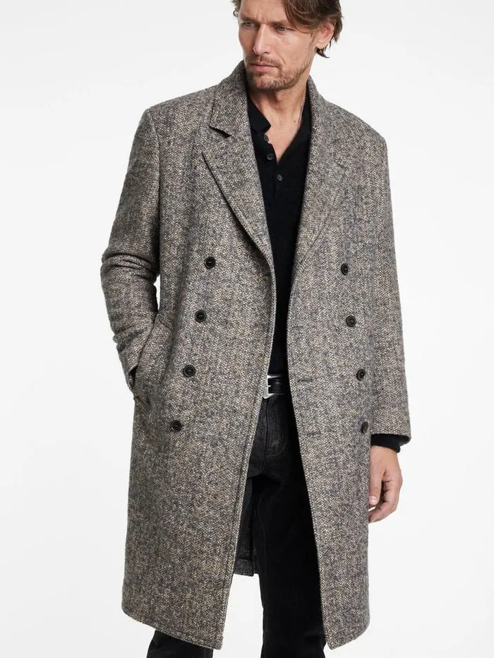 TERRY COAT Powder Blue Men John Varvatos Coats And Jackets