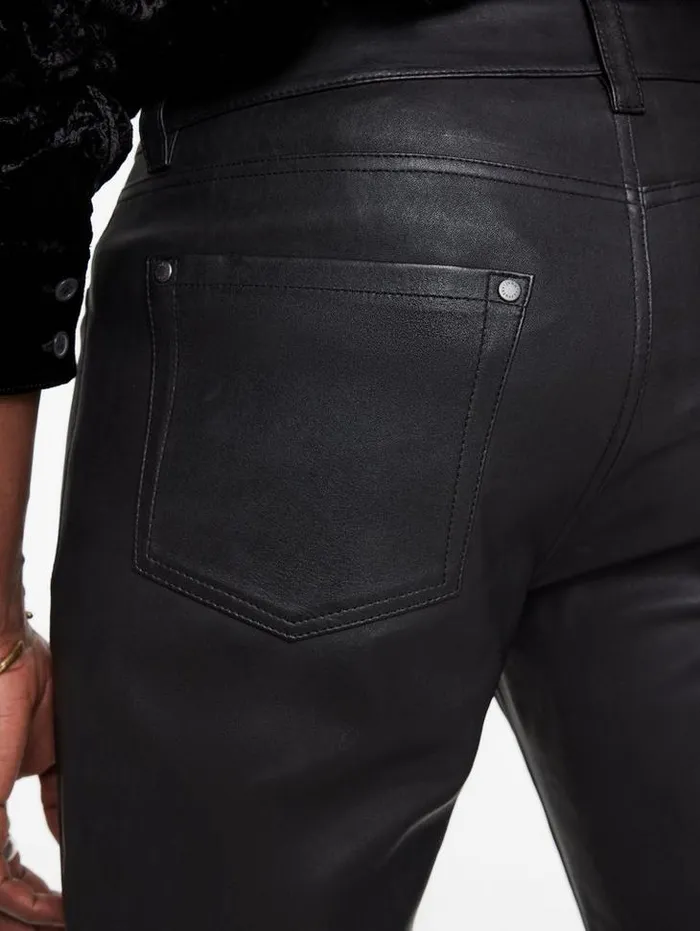 THE ROCKER LEATHER PANTS Black Men John Varvatos Pants