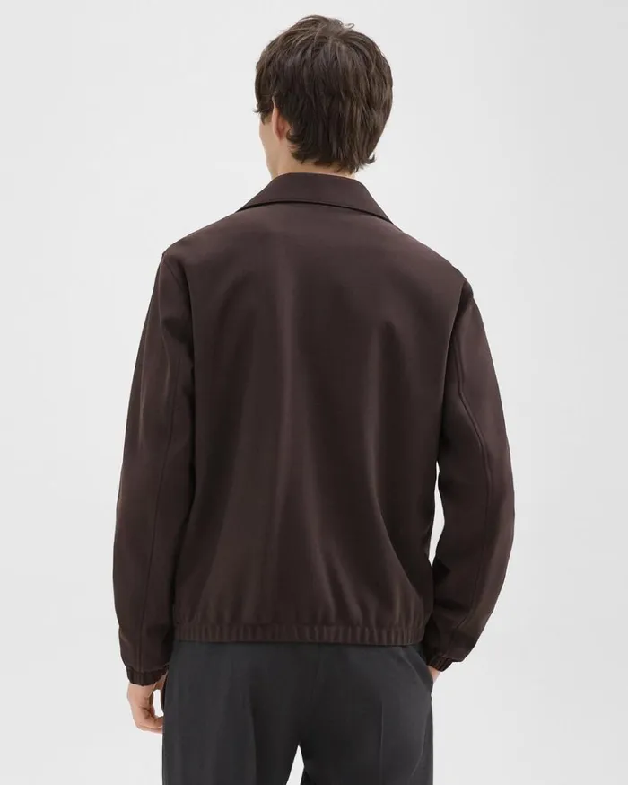 Theory Brody Jacket In Precision Ponte Hickory Men Outerwear Theory Brody Jacket In Precision Ponte Hickory Men Outerwear