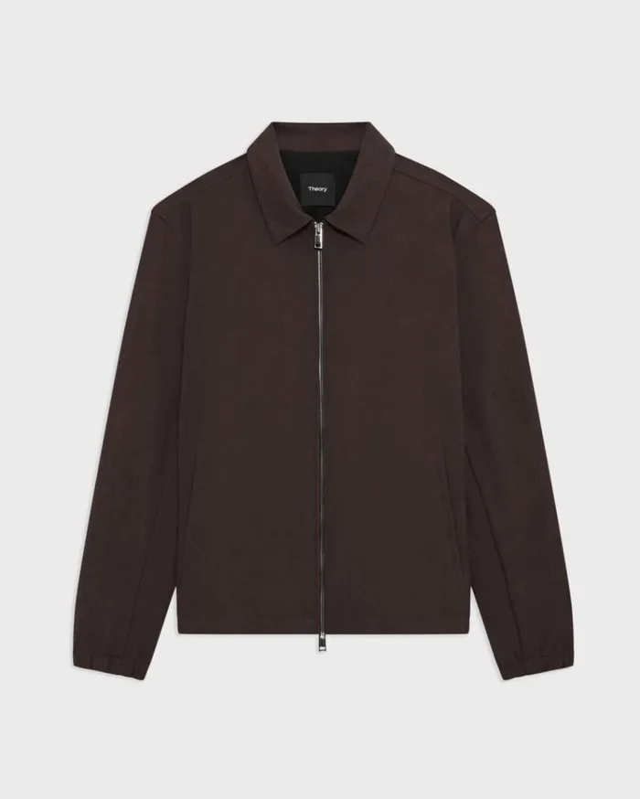 Theory Brody Jacket In Precision Ponte Hickory Men Outerwear Theory Brody Jacket In Precision Ponte Hickory Men Outerwear