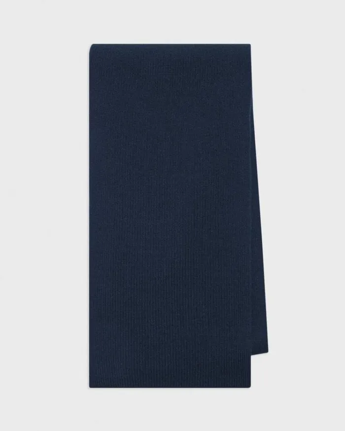 Theory Camden Scarf In Ribbed Cashmere Baltic Men Hats Scarves Theory Camden Scarf In Ribbed Cashmere Baltic Men Hats Scarves