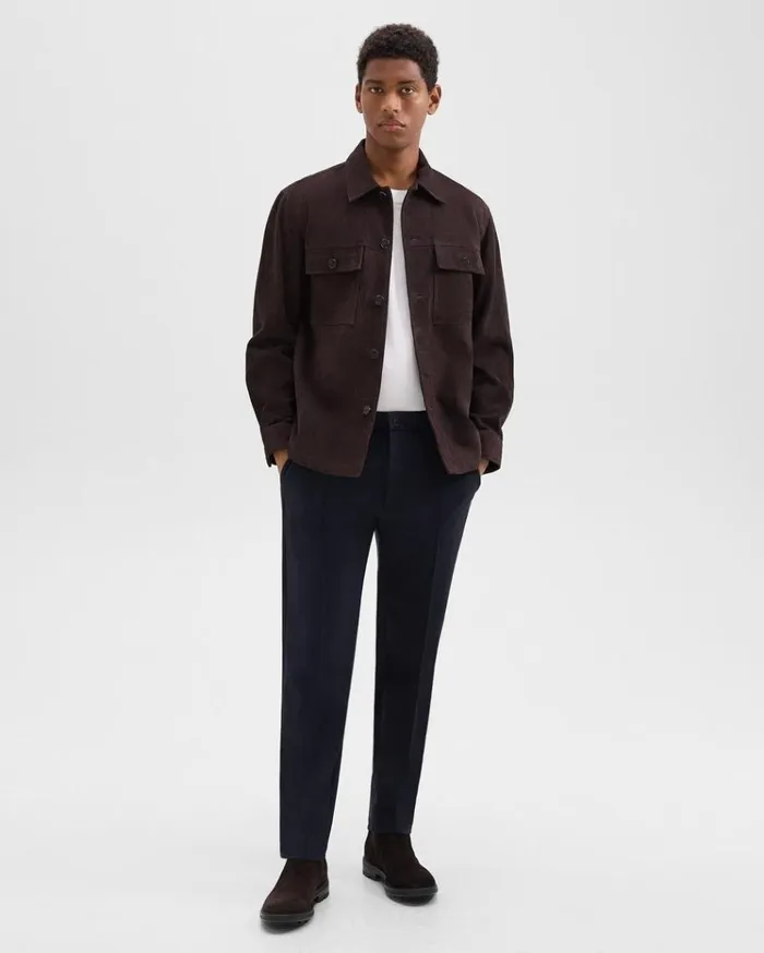 Theory Chelsea Boots In Suede Hickory Men Shoes