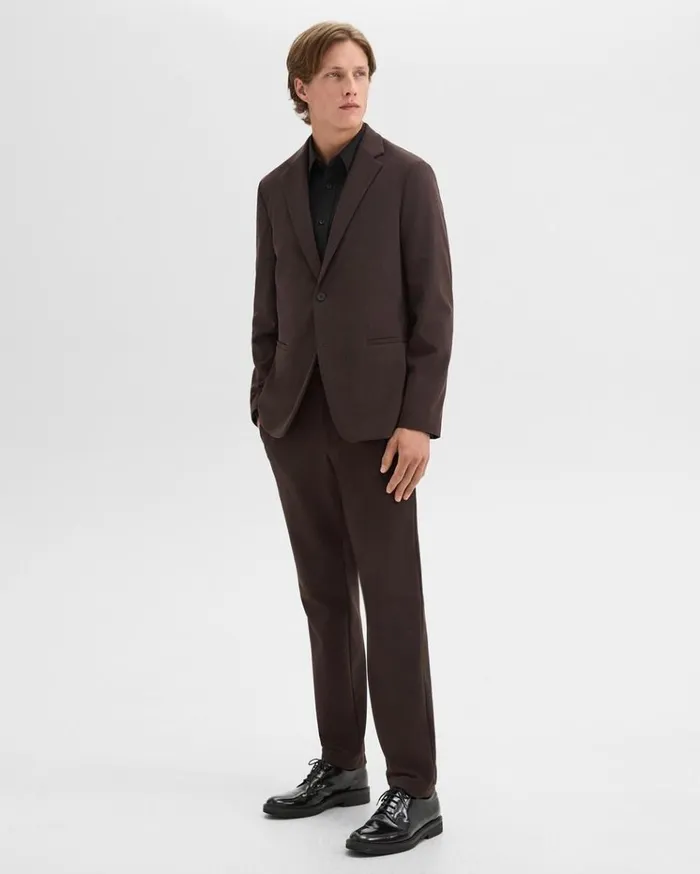 Theory Clinton Blazer In Precision Ponte Hickory Men Blazers Jackets