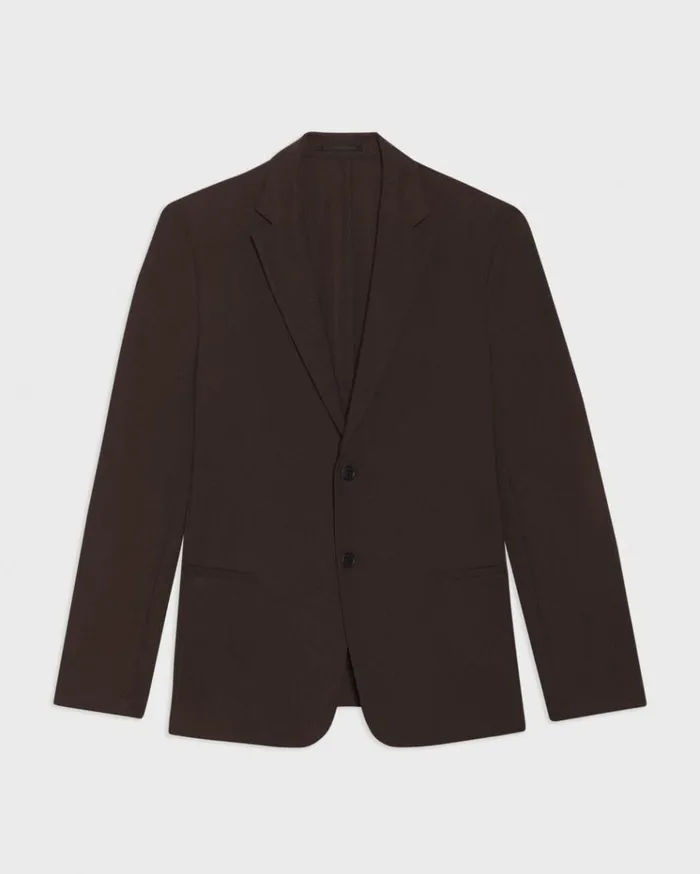 Theory Clinton Blazer In Precision Ponte Hickory Men Blazers Jackets