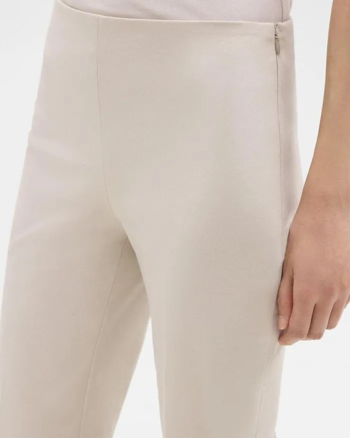 Theory Cropped Kick Pant In Stretch CottonBlend New Sand Women Pants Theory Cropped Kick Pant In Stretch CottonBlend New Sand Women Pants
