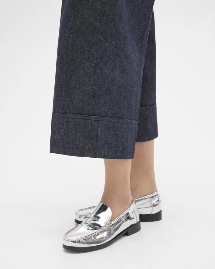 Theory Cuffed Capri Jean In Crisp Denim Indigo Women Pants Theory Cuffed Capri Jean In Crisp Denim Indigo Women Pants